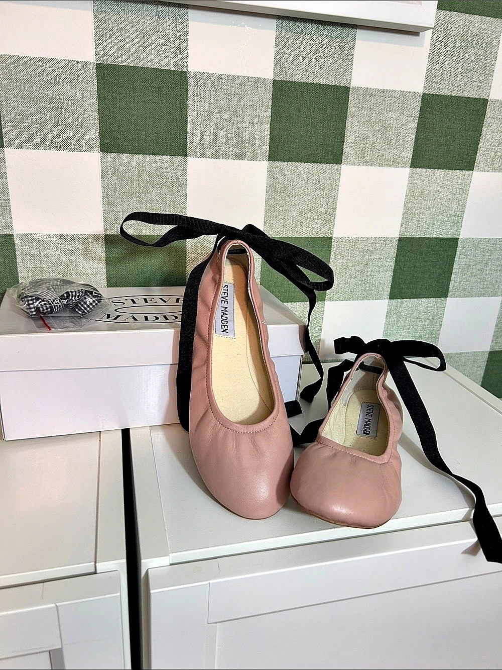 Steve Madden Cutesy Blush Satin Ballet Flat Pink US 6.5